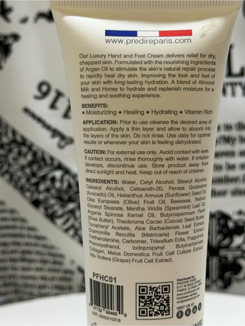 NWT PREDIRE PARIS Intensive Foot & Hand Cream for Dry Skin & Rough Skin